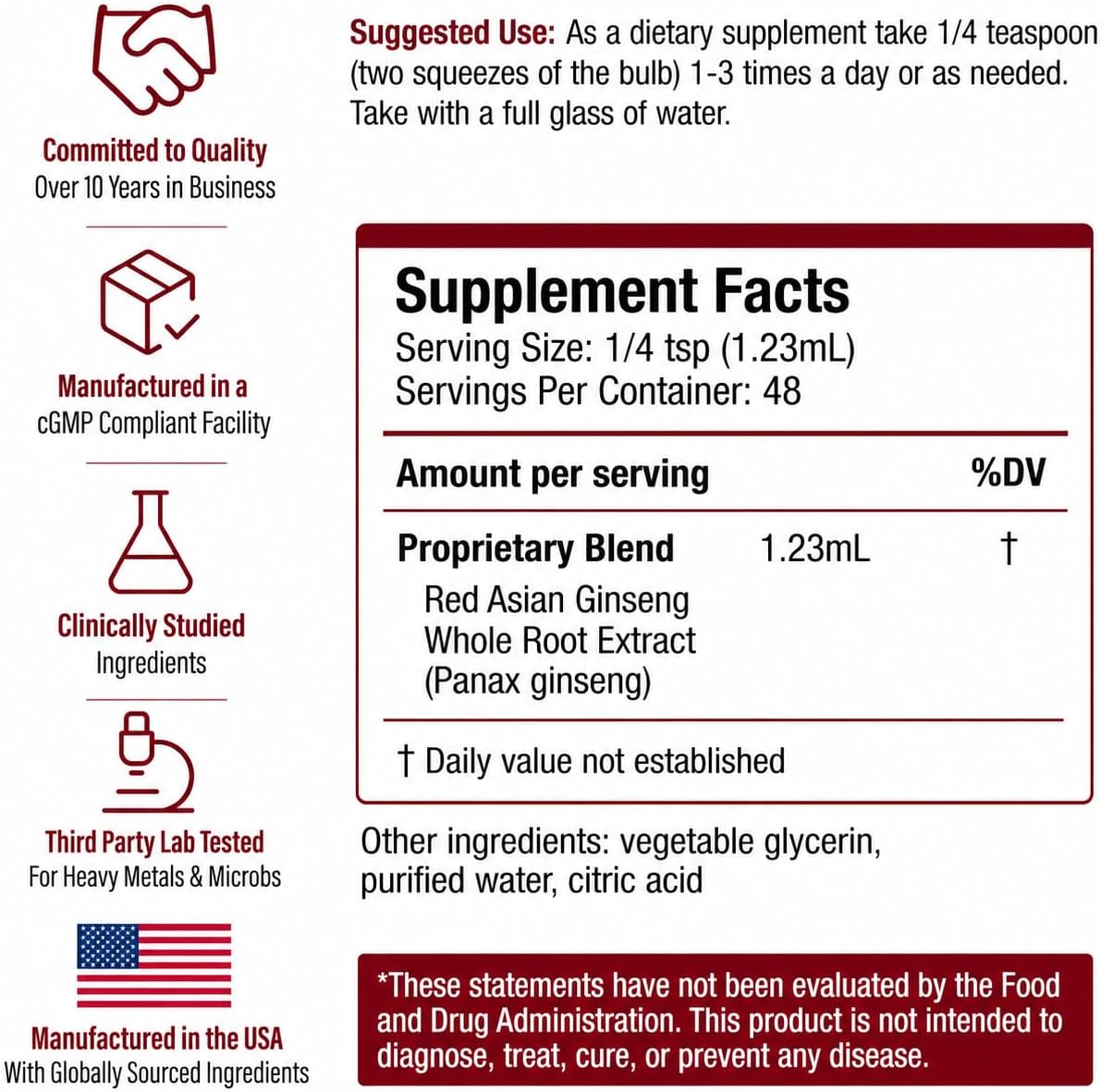 Active Ginseng - Korean Red Panax Ginseng - Natural Ginsenosides & GMO-Free