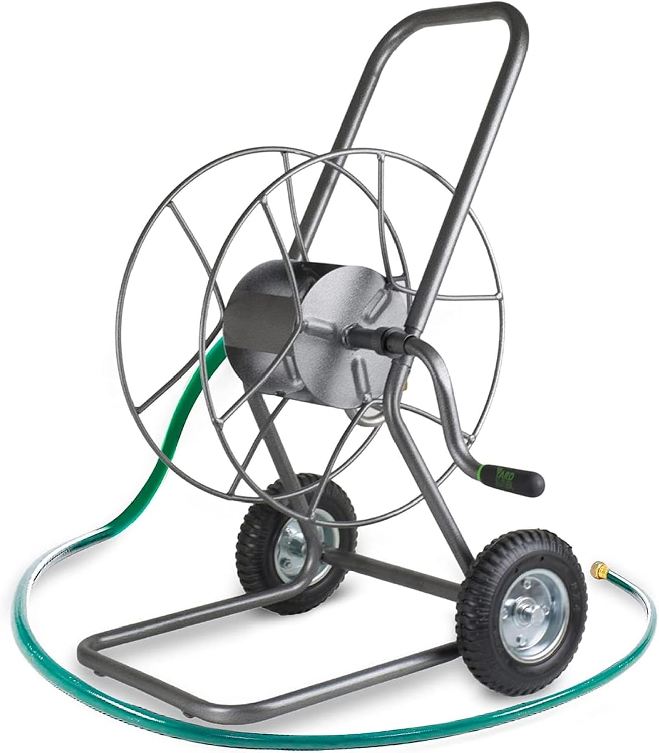 Yard Butler Hose Cart, Metal Hose Caddy, 2 Wheels, 200 Feet | Wheeled Metal Hose Cart Caddy, Suitable for Gardens, Lawns, Fields, and Outdoors, Durable Construction
