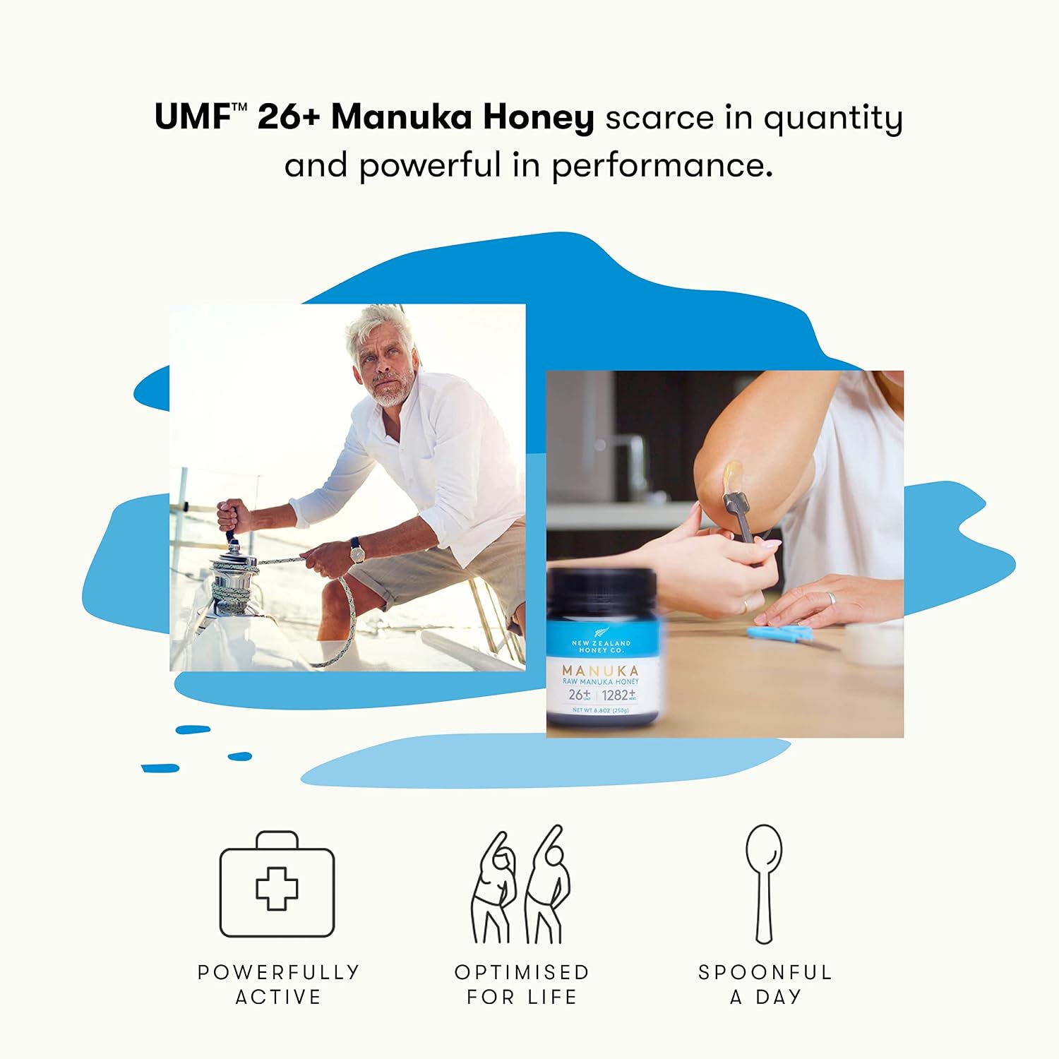 Raw Manuka Honey UMF 26+ MGO 1282+, UMF Certified, 3rd Party Tested, 8.8oz