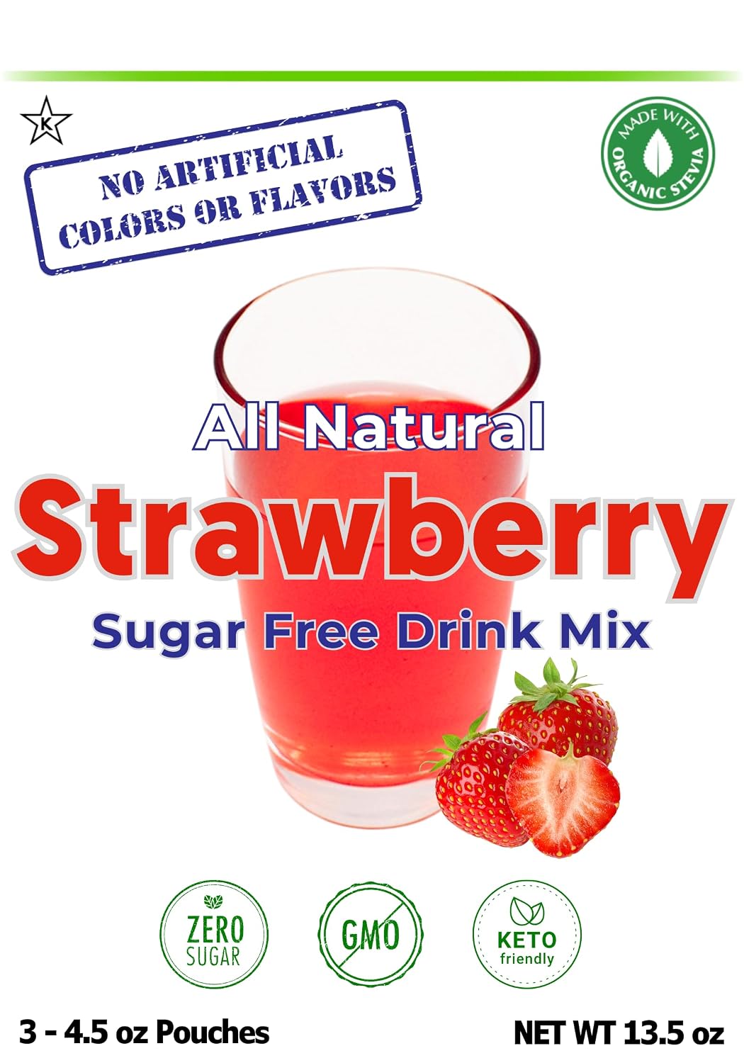 GramZero Raspberry Blush, Sugar Free Drink Mix, Pitcher Pack, Great For Nutrition Club Loaded Tea, Zero Calorie, Stevia Sweetened
