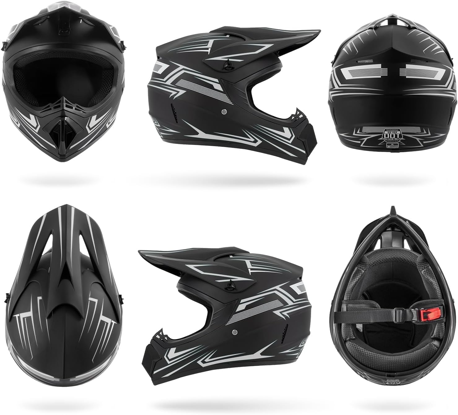 Youth Kids Dirt Bike Motocross Helmet (Goggles Gloves Face Mask) 4PCS Set, DOT Approved Full Face Motorcycle Helmets