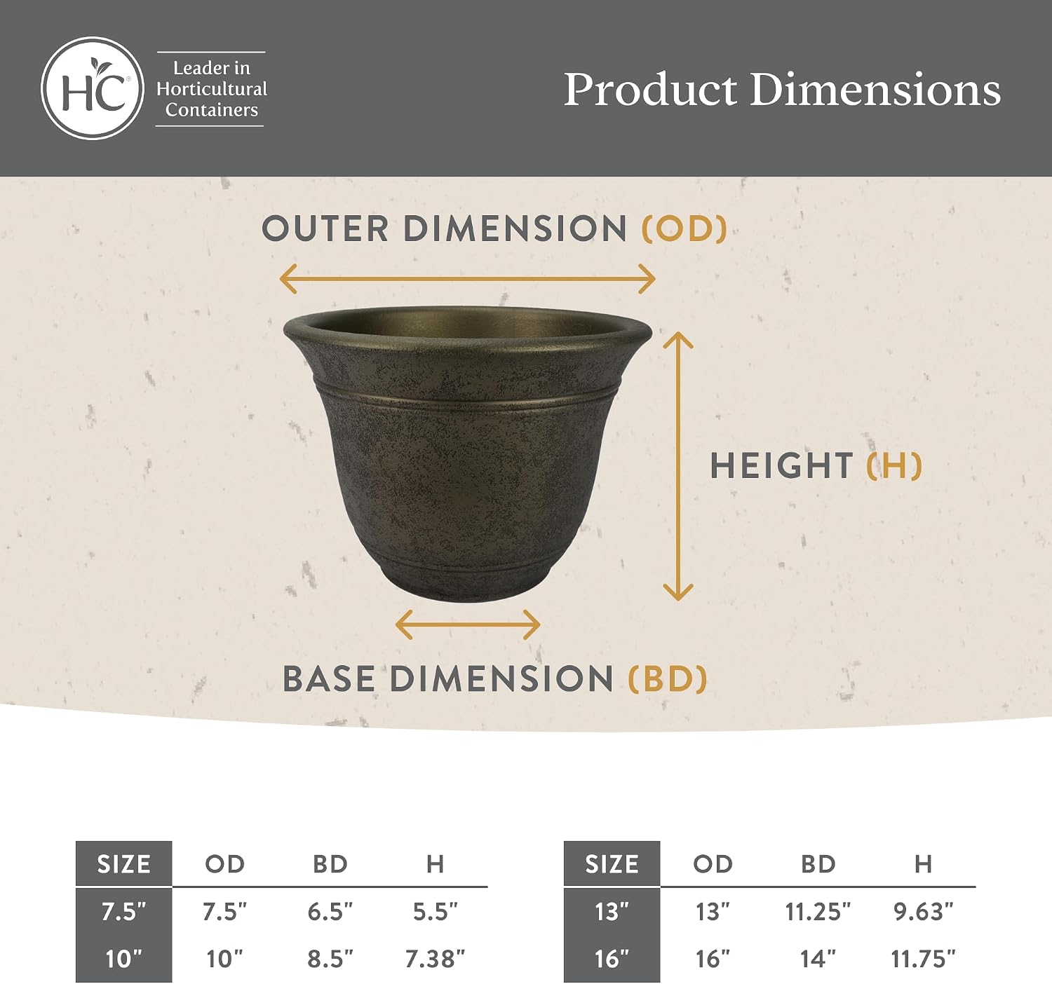 The HC Companies Sierra Round Self-Watering Pot - Lightweight Plastic Planter for Herbs & More - Durable Plant Pots for Indoor Plants & Outdoor Plants (13” Rustic Redstone, Pack of 1)