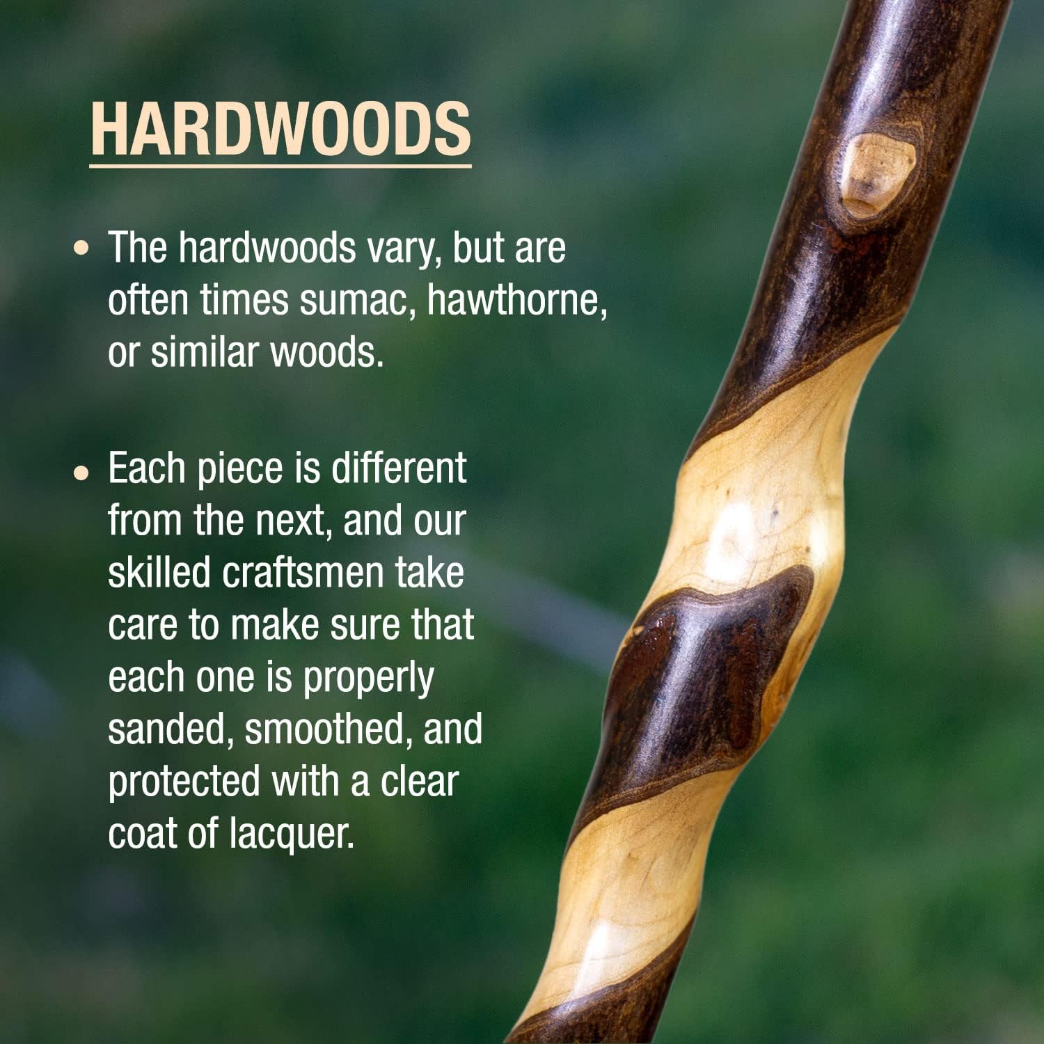 Brazos Wooden Walking Canes for Men and Women, Stable Walking Sticks for Seniors, Made in The USA
