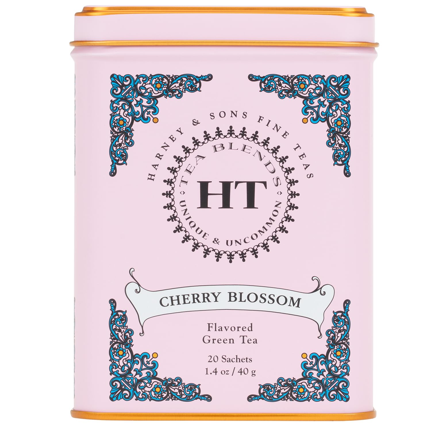 Harney & Sons HT Organic Supreme Green Tea, 20 Sachets, Tea Tin | Organic green tea with 20 sachets in a reusable tea tin. Caffeinated.