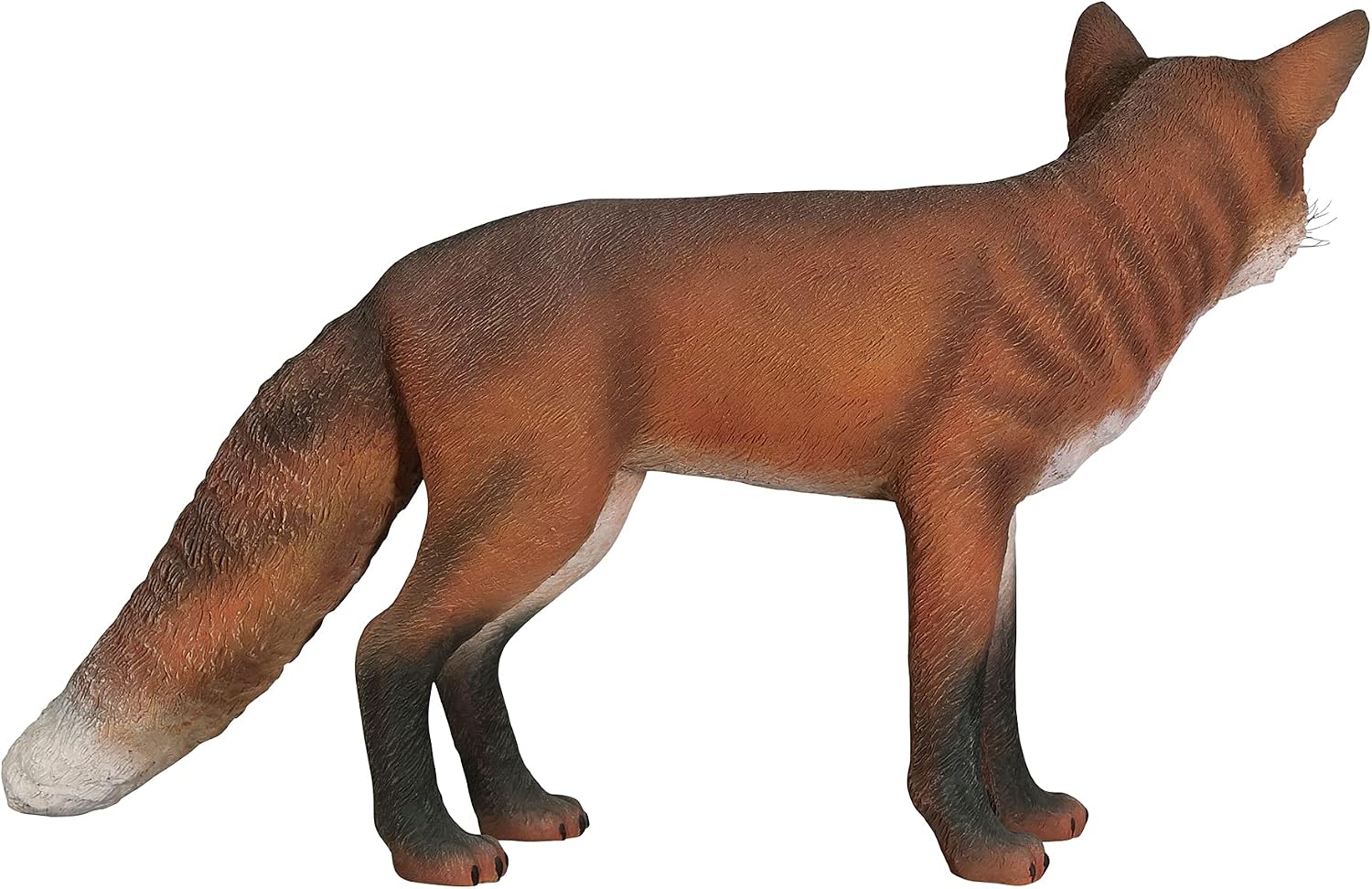 Design Toscano Simon The Woodland Fox Indoor/Outdoor Garden Statue for Patio, Pool or Lawn, 18 Inch Tall, Cast Stone Resin, Red Orange Paint