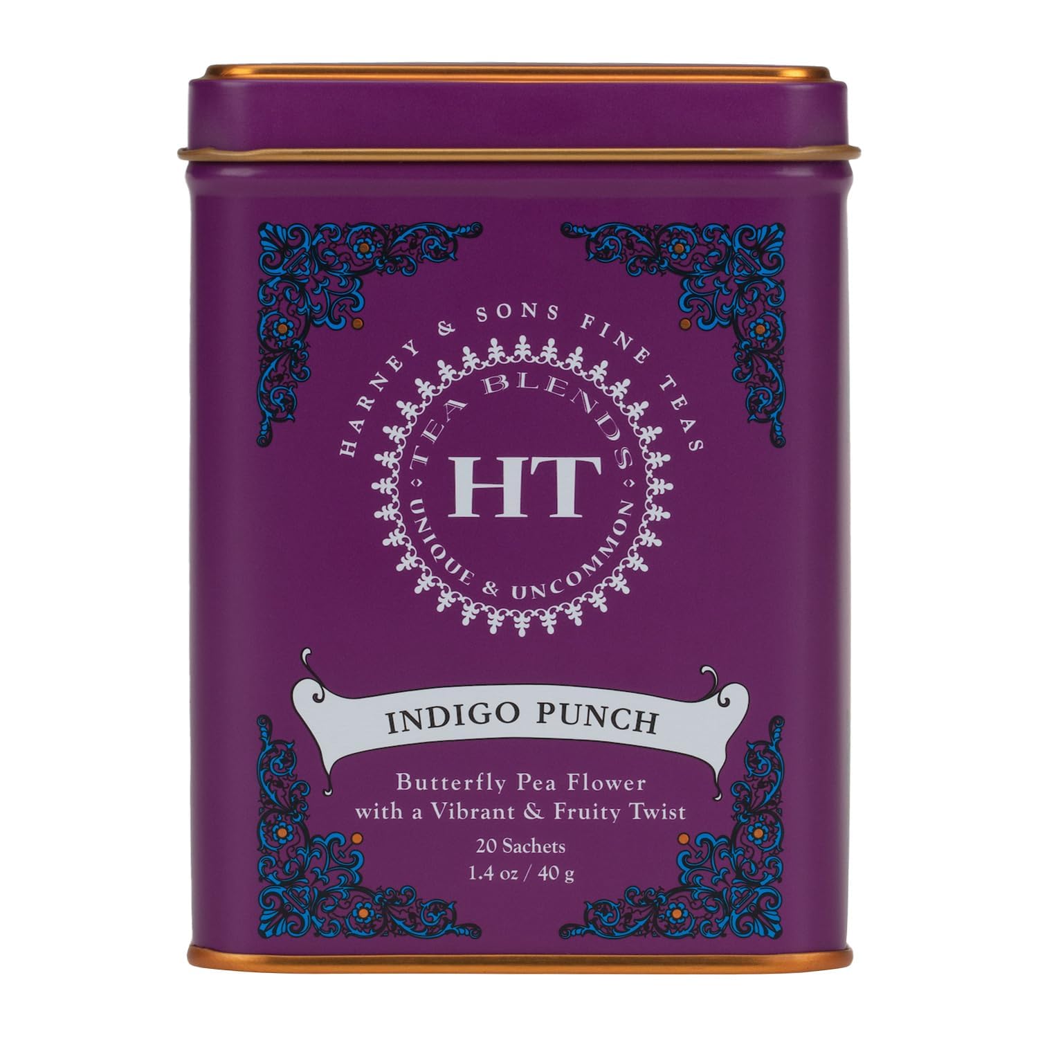Harney & Sons HT Organic Supreme Green Tea, 20 Sachets, Tea Tin | Organic green tea with 20 sachets in a reusable tea tin. Caffeinated.