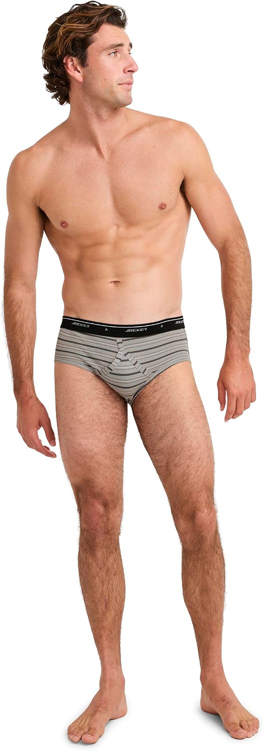 Jockey Classic Low Rise Brief- 3 Pack - 100% Cotton Underwear for Men