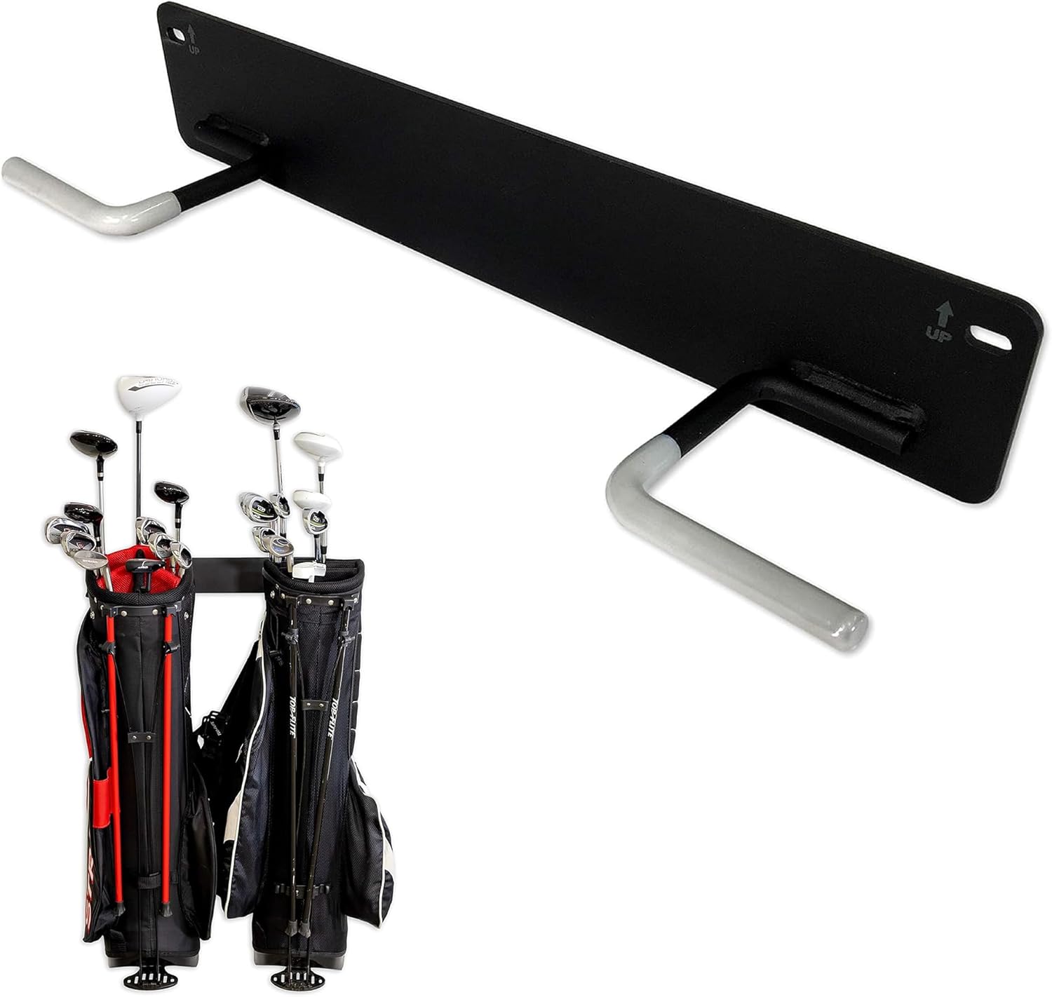 StoreYourBoard BLAT 4 Golf Bag Wall Mount | Home & Garage Storage Hooks | Golf Bag Holder | Heavy-Duty Wall Mount Organizer for Golf Bags & Accessories