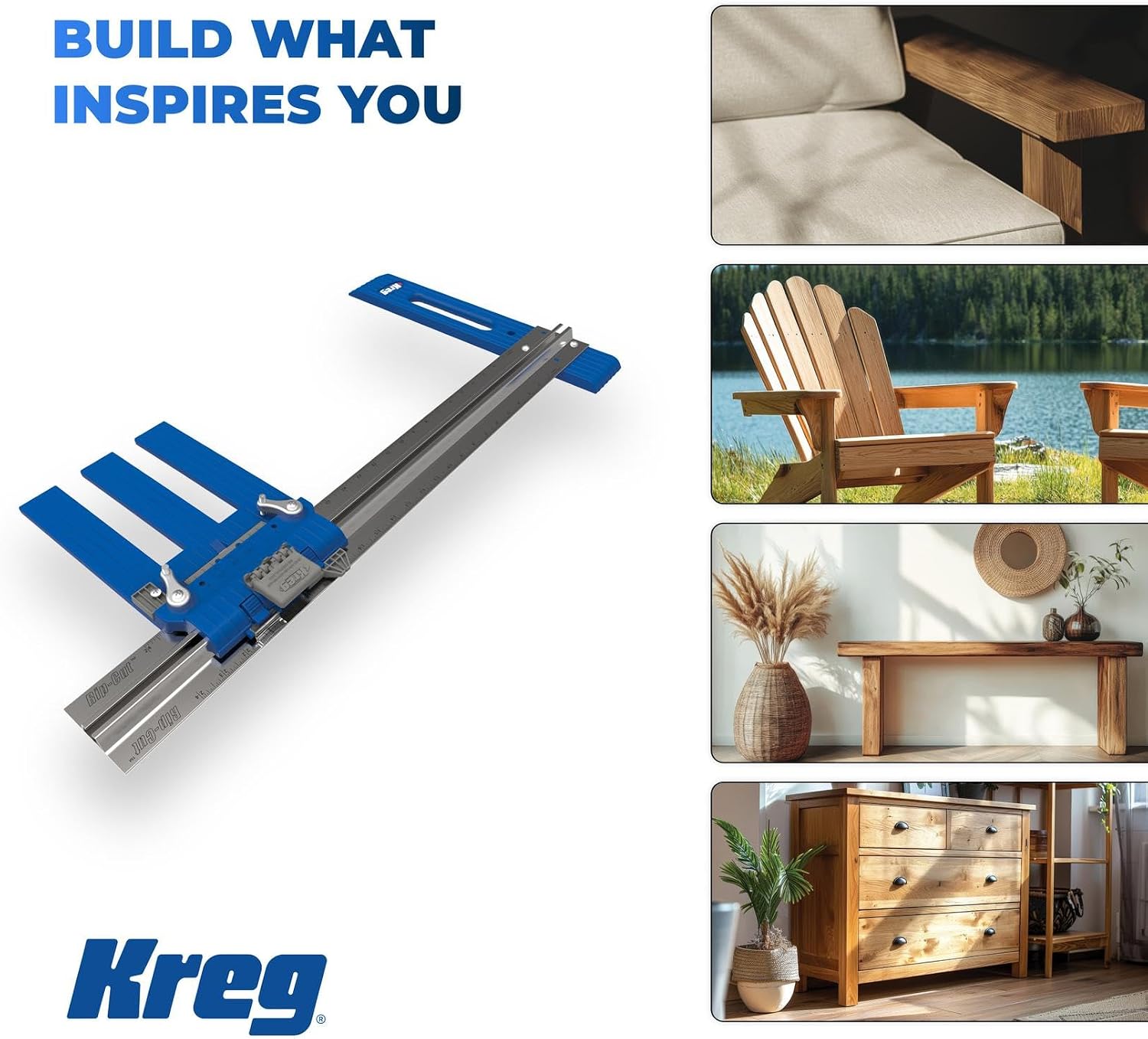 Kreg KMA2685 Rip-Cut Circular Saw Guide - Cutting Tool - Guide is Best for Regular (Side-Blade) Circular Saw - Ensure Compatibility Before Use - Woodworking Tools for Home Improvement