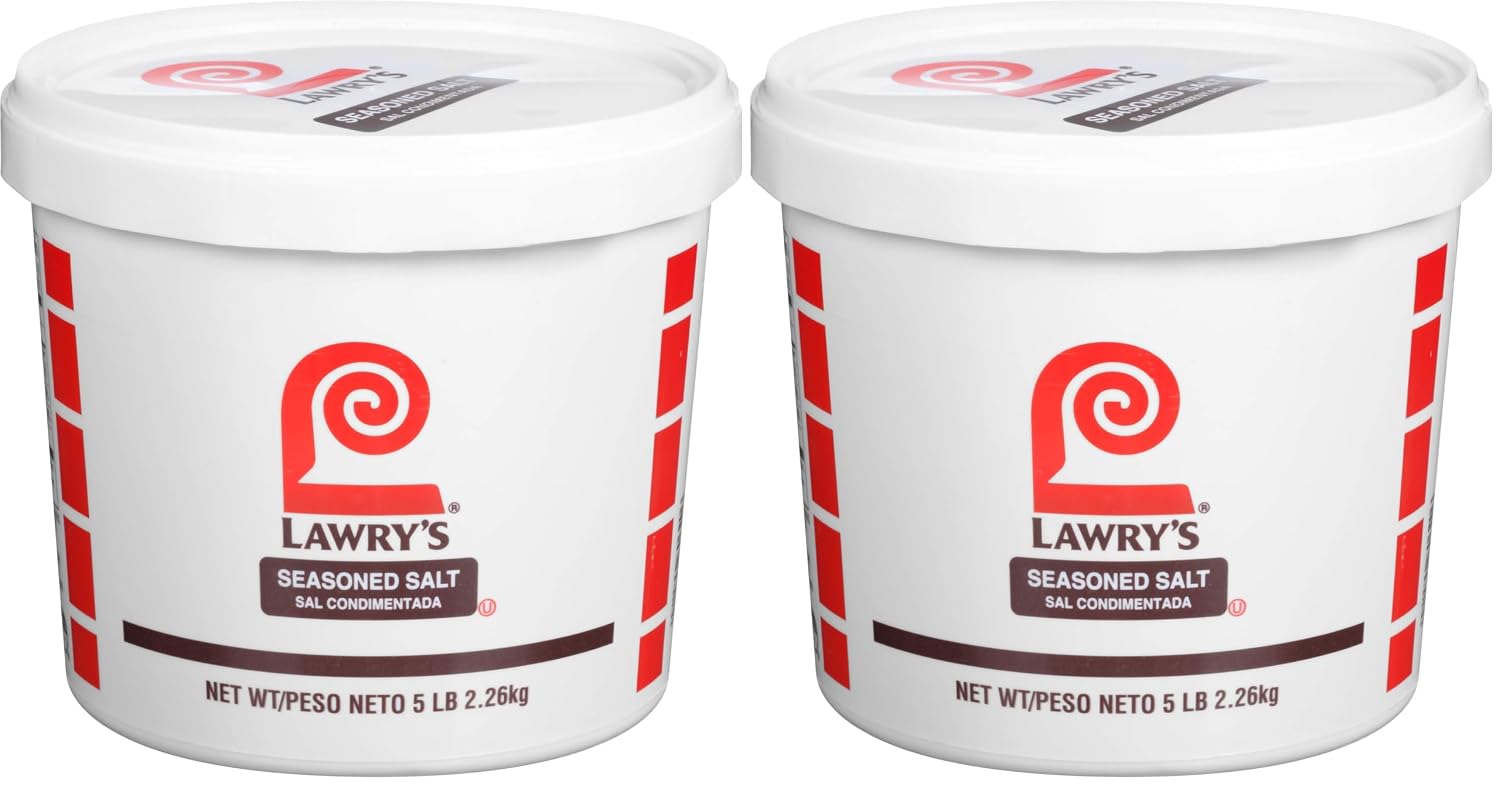 Lawrys Seasoned Salt, 5 lb - One 5 Pound Container of All-Purpose Seasoned Salt Made With Perfect Blend of Salt, Garlic, Turmeric, Celery, Paprika and Other Spices
