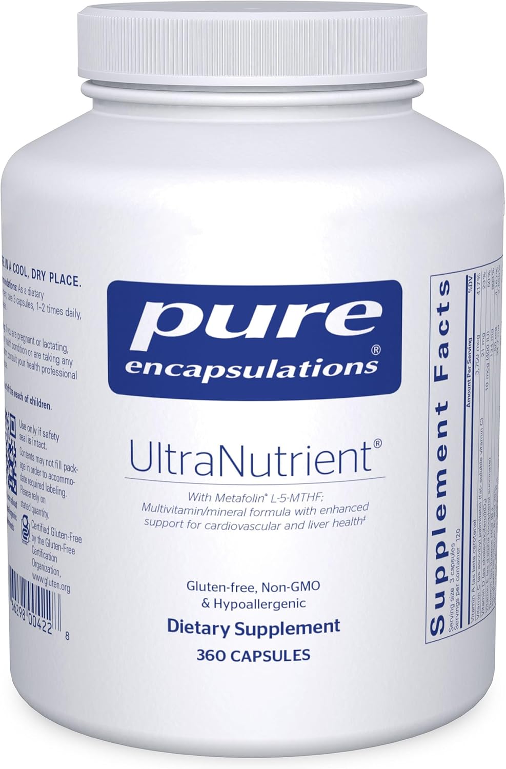 Pure Encapsulations UltraNutrient - Minerals & Multivitamins - Supports Liver & Heart Health* - Supplement for Antioxidants - with Vitamin C, CoQ10 - Non-GMO * Gluten-Free - 90 Capsules | Minerals and Multivitamins, Supports Liver and Heart Health*, Supp…