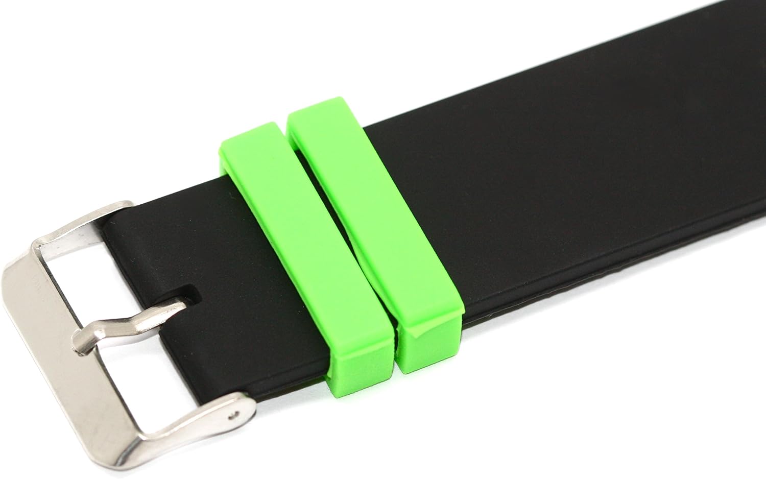 22MM Black Green Rubber Sport Diver Waterproof Watch Band Strap FIT Invicta