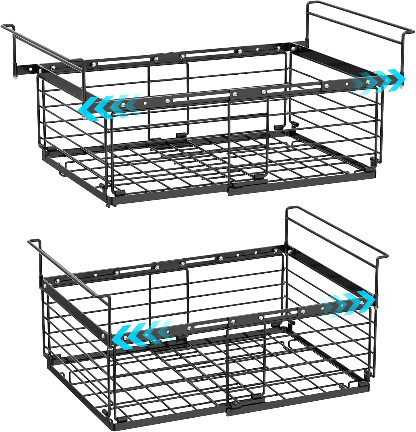 iSPECLE Freezer Organizer Bins - 2 Pack Expandable Freezer Bins for 10 to 20 Cu.Ft Chest Freezers