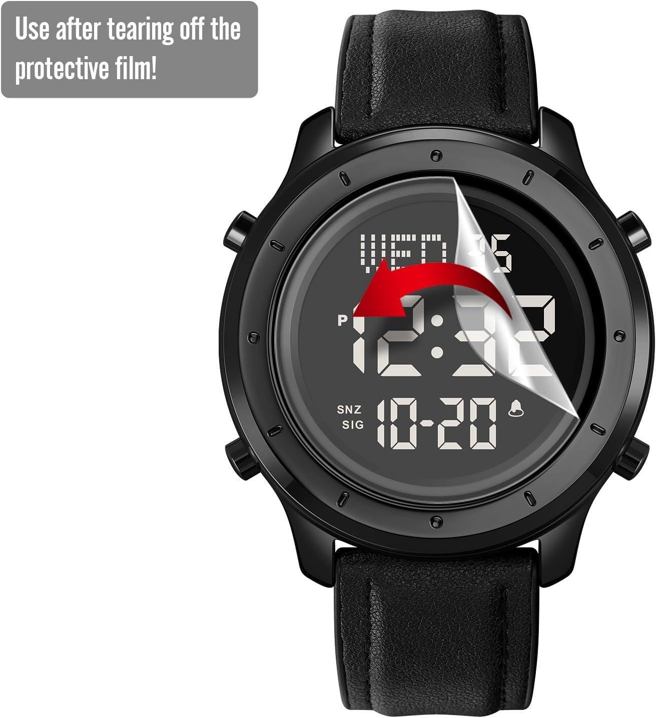 Gosasa Men Sport Watch Countdown Stopwatch Watch Mens Wrist Watch Waterproof LED Electronic Digital Male Watch 12/24 Hour Multifunctional Watch