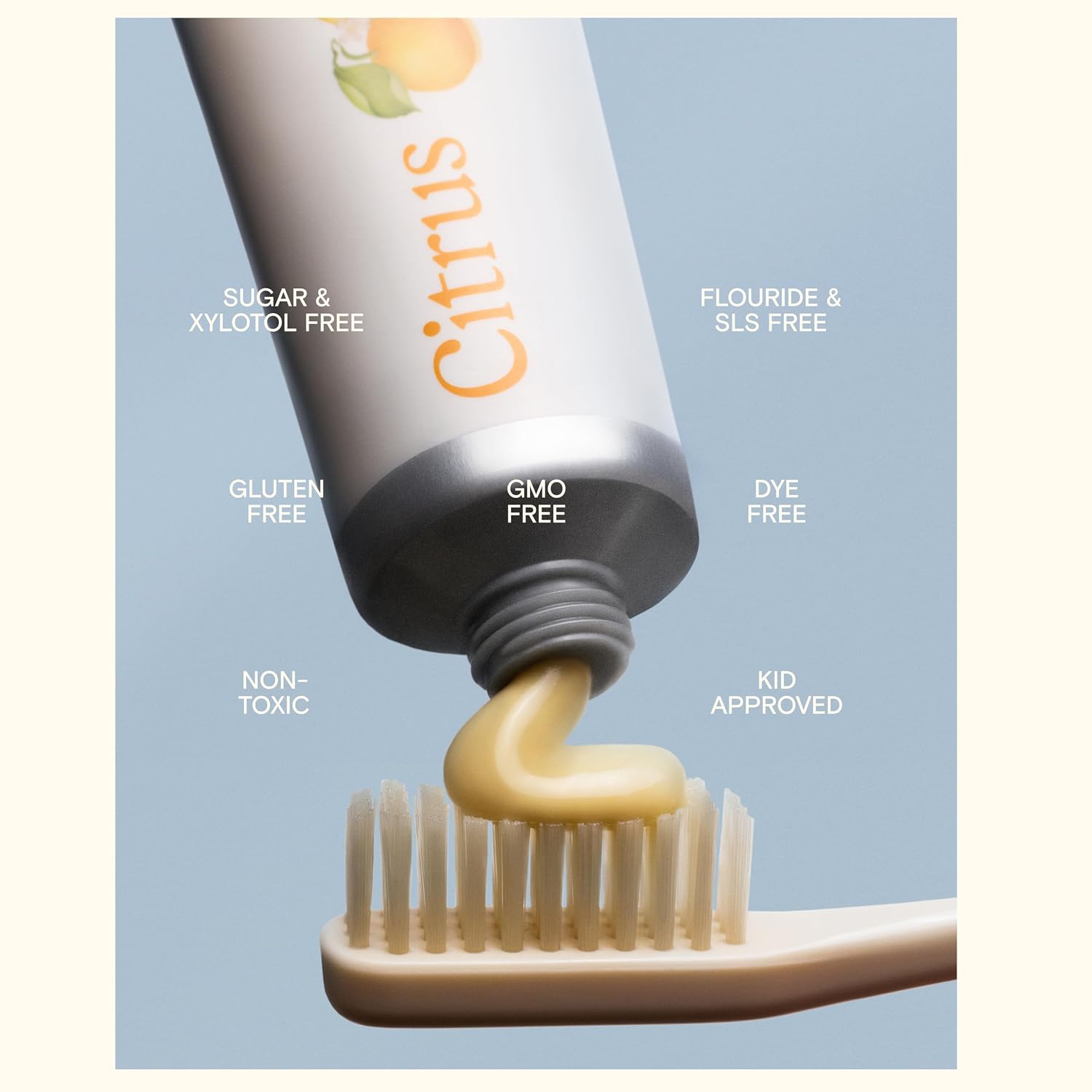 Revitin Toothpaste | Fluoride-Free Prebiotic Citrus Tooth Gel | No SLS, Gluten Free, Dye Free, GMO Free, No Sweeteners | Non-Toxic, Kid Approved
