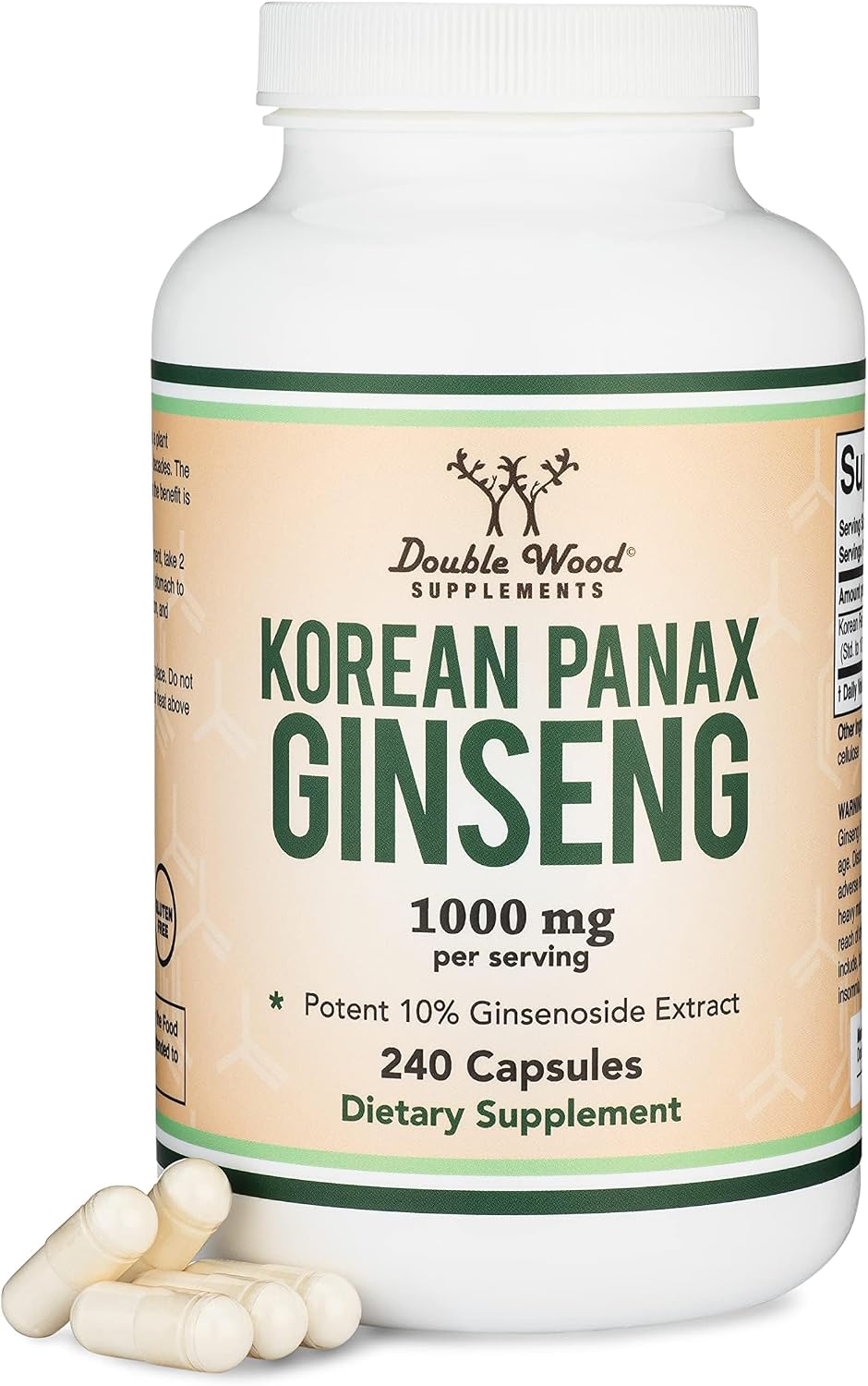 Korean Red Panax Ginseng, 10% Ginsenosides, Energy + Focus, 240 Capsules