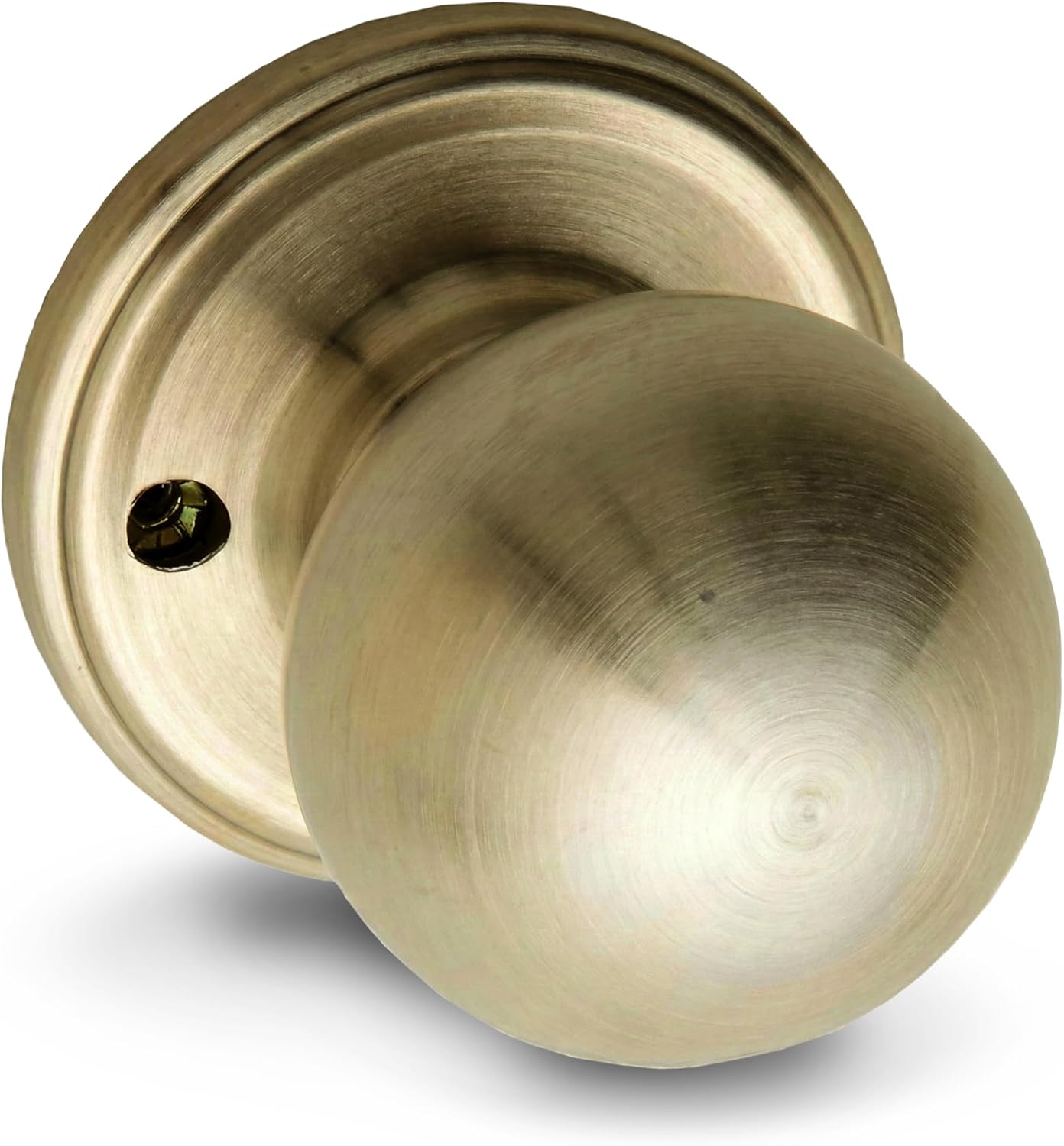 Copper Creek Privacy Interior Door Knob – ANSI Grade-3 Certified, Modern Heavy Duty Handle, Easy Install and Reversible for Bedroom, Bathroom & Closets – Satin Stainless (1 Pack)