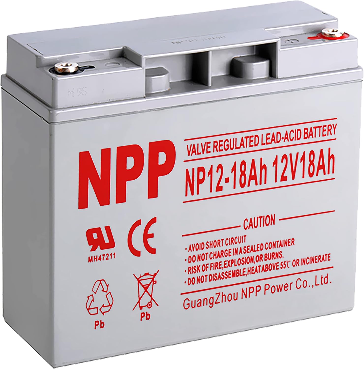 NPP NP12-18Ah 12V 18Ah (T12), 12Volt Rechargeable SLA Battery for UPS Electric Scooter, Replaces Pride Mobility Go-Go Elite Battery,UB12180 FM12180 6fm18