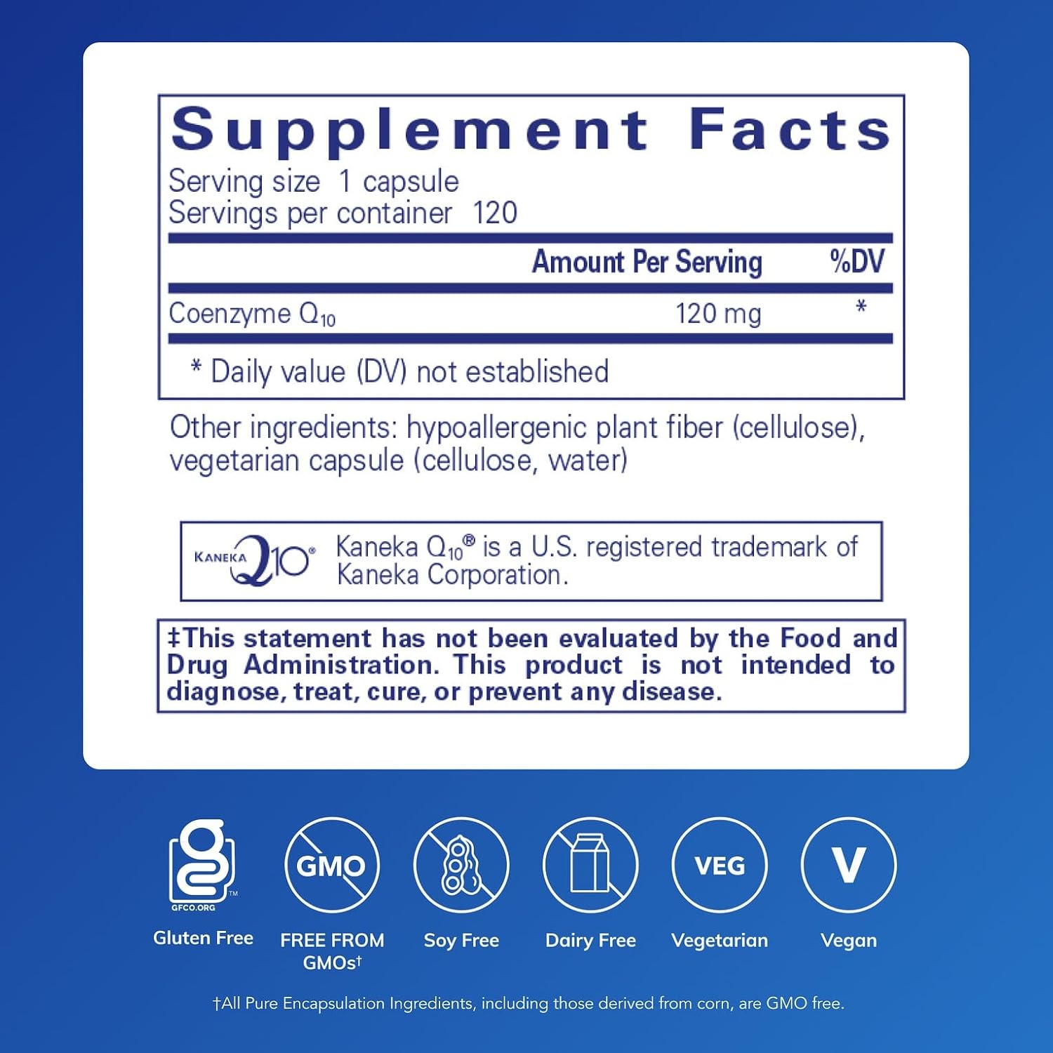 Pure Encapsulations CoQ10 120 mg - Coenzyme Q10 Supplement for Heart Health, Energy, Antioxidants, Brain & Memory Health - Cellular Health, Cognition & Cardiovascular Support* - 120 Capsules | Coenzyme Q10 Supplement for Heart Health, Energy, Antioxidant…