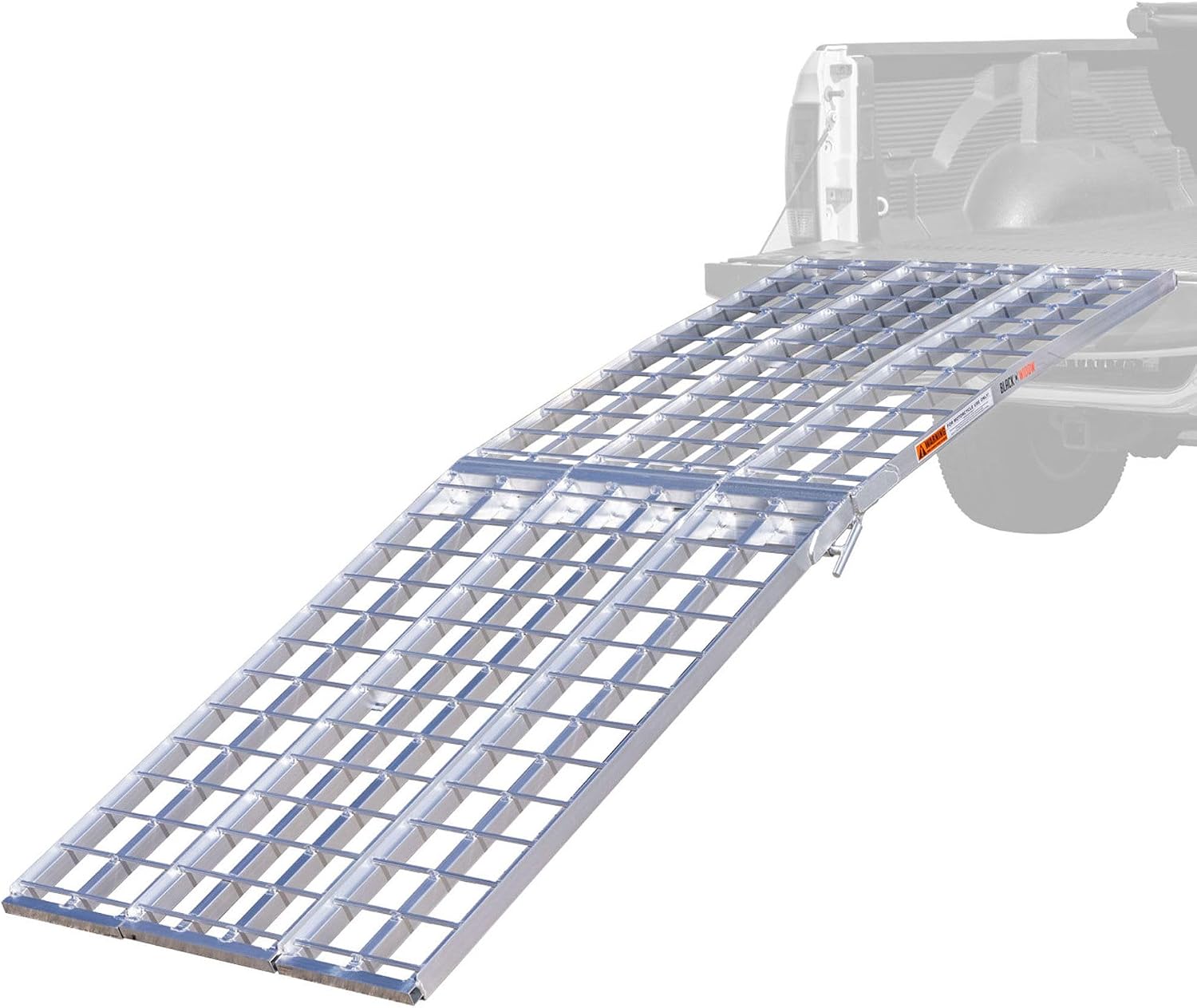 Black Widow Aluminum Folding Motorcycle Ramp for Pickup Trucks, Arched Design, 10’, Silver – Heavy-Duty Portable Automotive Loading Ramps for Truck and Trailer | Heavy-Duty Portable Automotive Ramp for Loading Motorcycles and Dirt Bikes into Truck Beds a…
