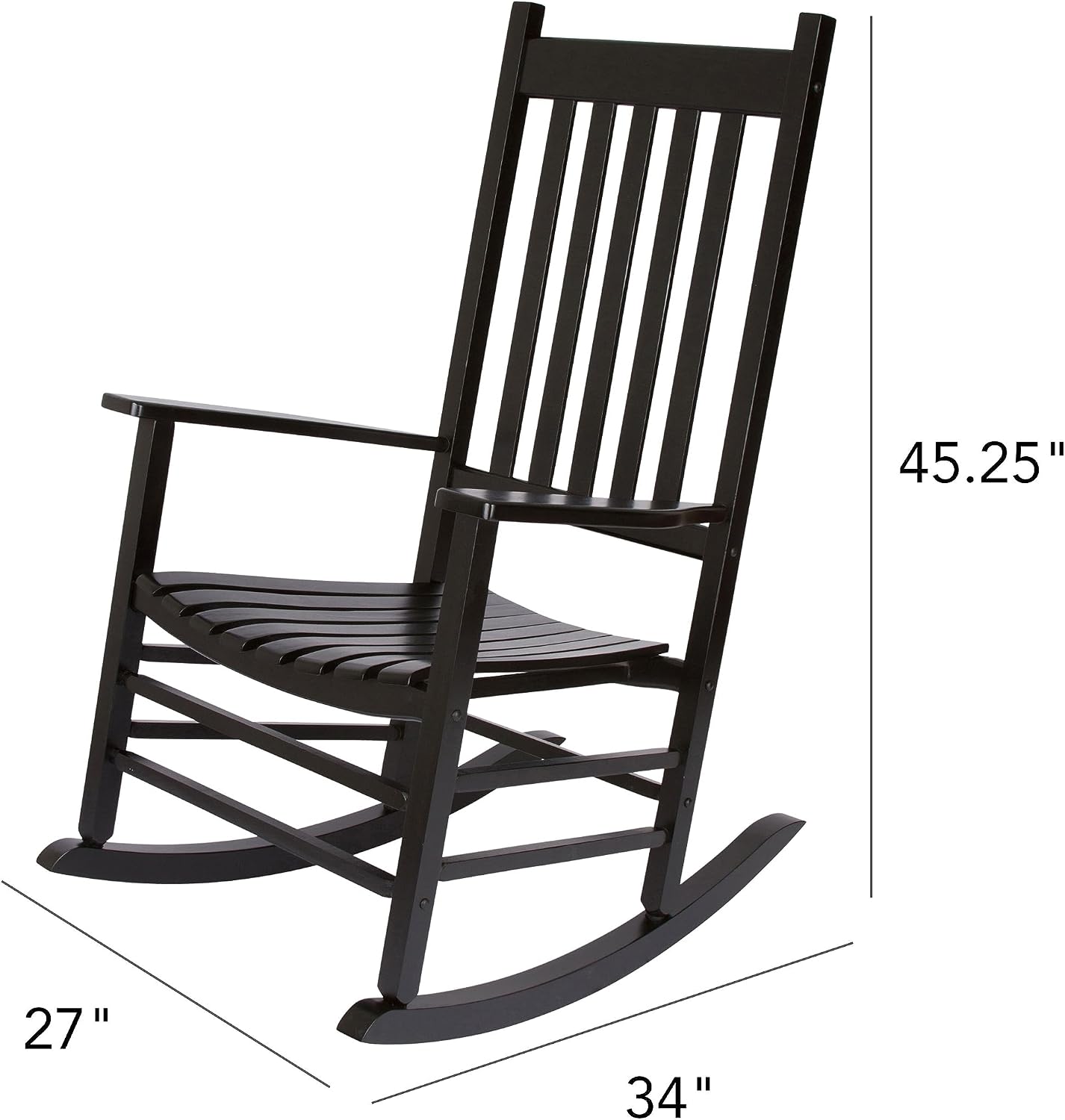 Shine Company 4332WT Vermont Porch Rocker, White (2nd Gen)