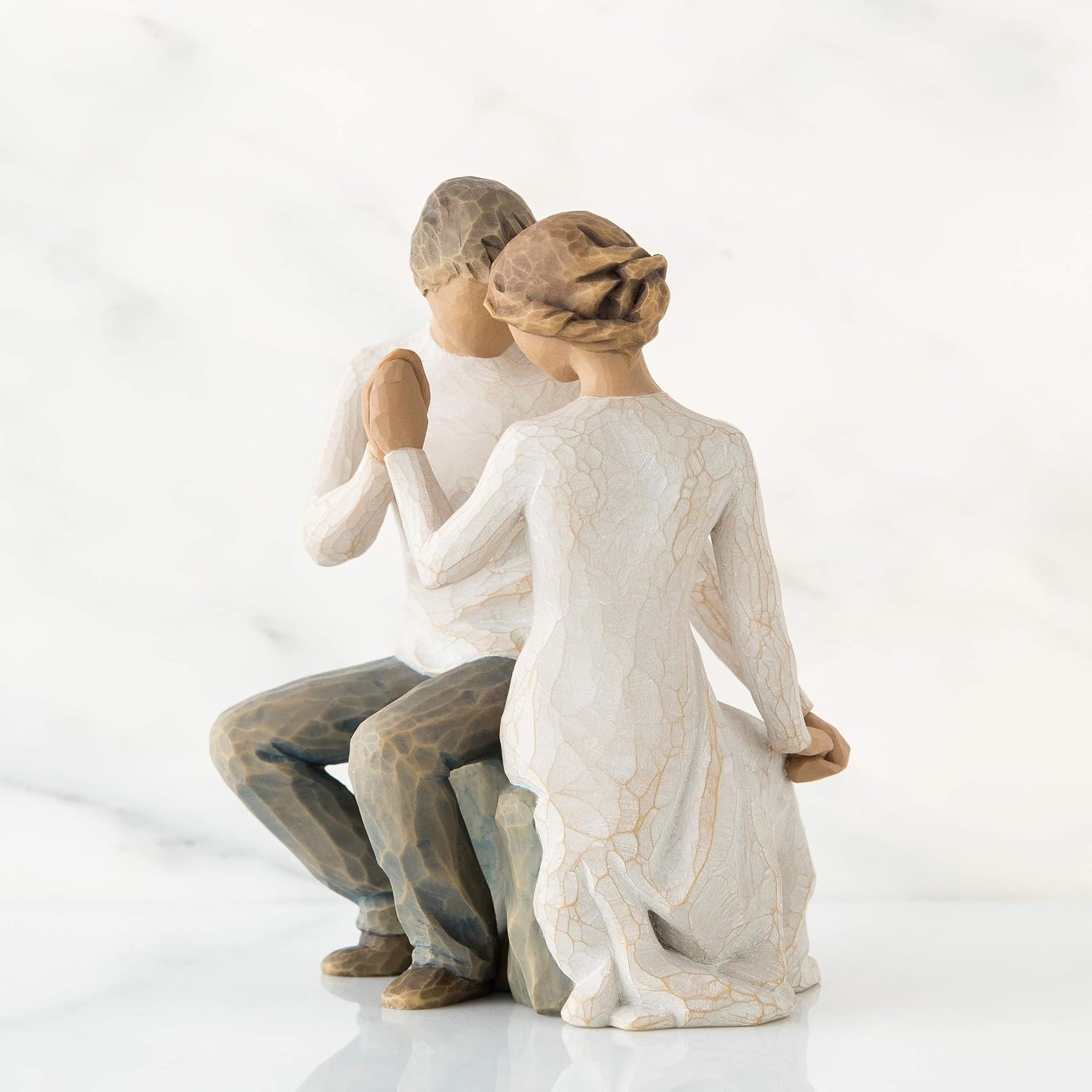 Willow Tree You and Me (Darker Skin), Sculpted Hand-Painted Figure | Cast from a Susan Lordi Original Carving, Expression of Love and Caring, Display on Shelf, Table or Mantel, Fitted Gift Box