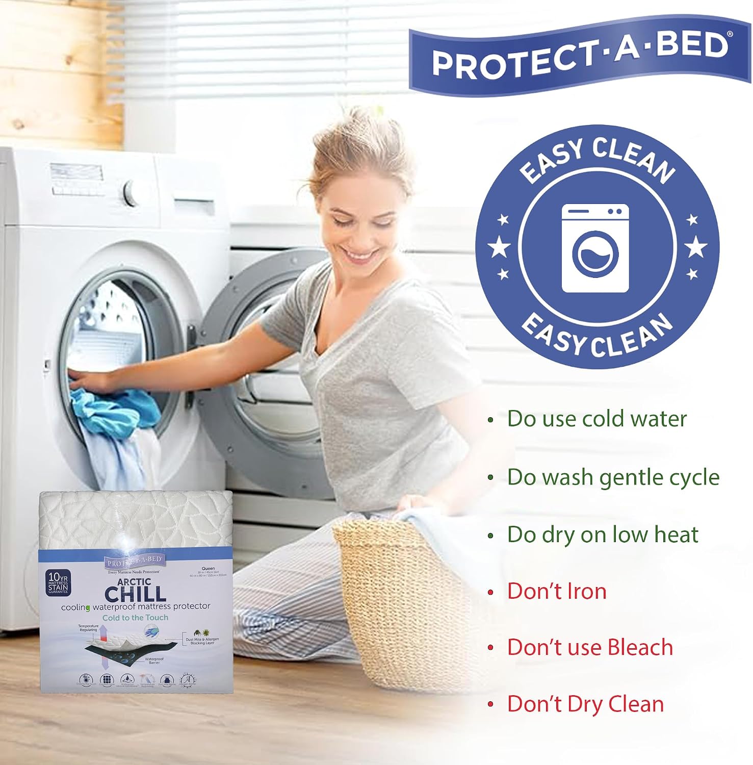 Protect-A-Bed Cool Waterproof Mattress Protector, King