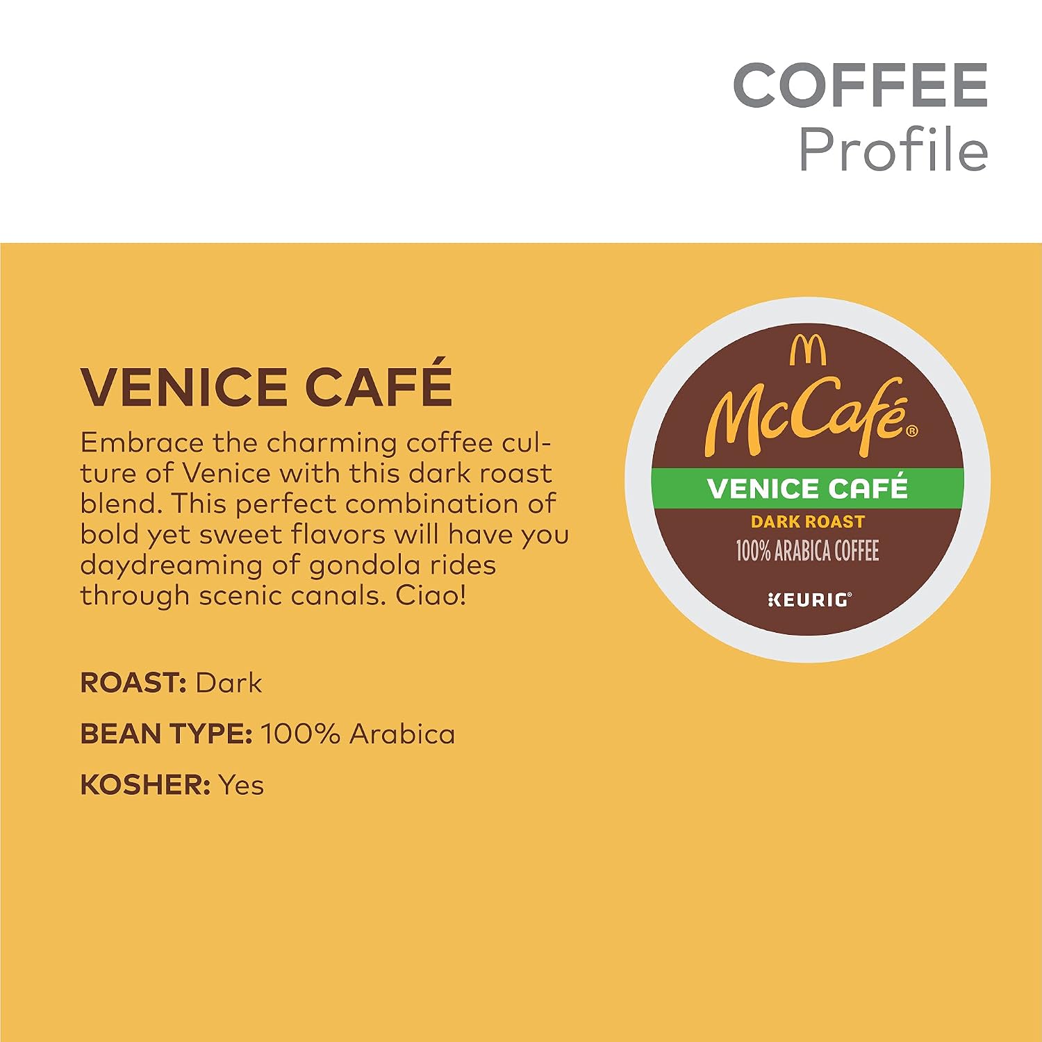 McCafe French Roast, Single Serve Coffee Keurig K-Cup Pods, Dark Roast, 96 Count (4 Packs of 24)