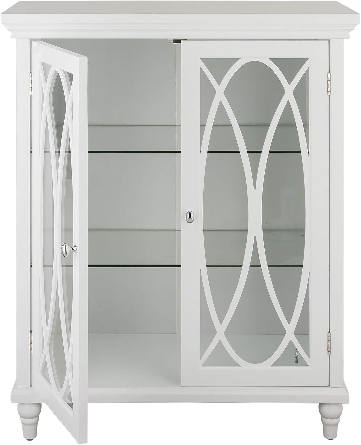 Teamson Home Florence 26 in. x 32 in. 2-Door Freestanding Wooden Floor Cabinet with Adjustable Shelves for Storage Solutions in Bathrooms, Kitchens, Laundry Rooms, Home Offices, White | Freestanding Wooden, Adjustable Shelves, For Bathrooms, Kitchens, La…
