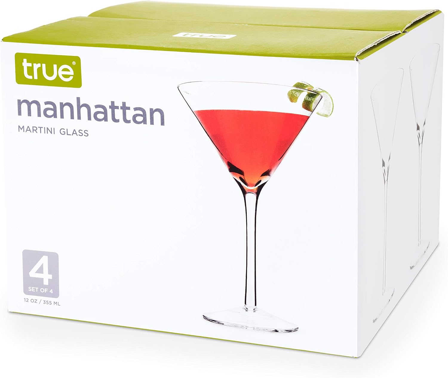 True Coupe Glass, Martini Glasses for Cocktail Party, Perfect for Espresso Martini, Manhattan, Champagne, Elegant 7 oz Glassware for Home Bars