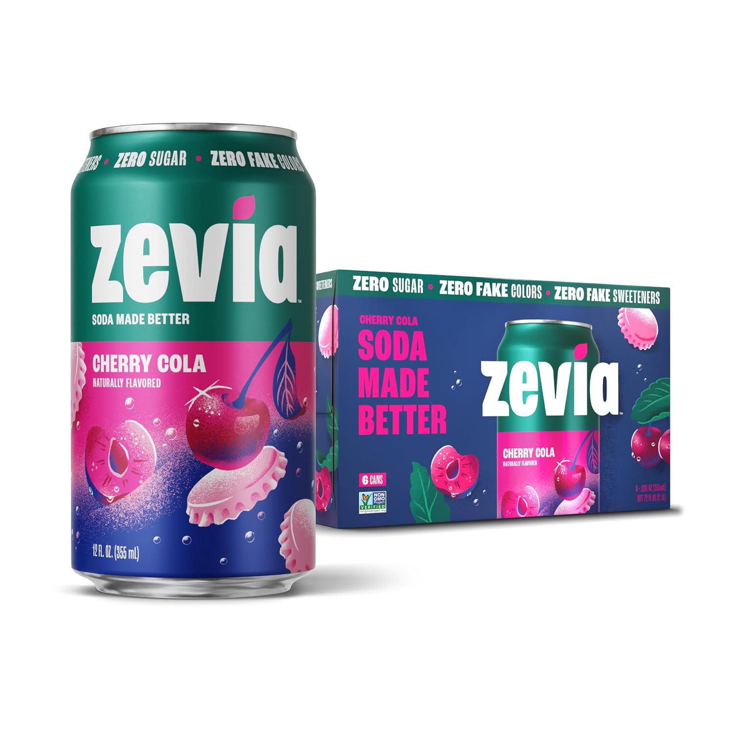 Zevia Zero Calorie Soda, Orange, 12 Ounce Cans (Pack of 6)