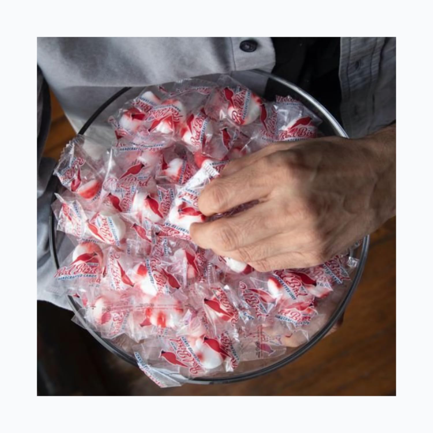 Red Bird Soft Peppermint Candy Mint Puffs, Individually Wrapped, 46 oz bag | Top 9 Allergen Free
