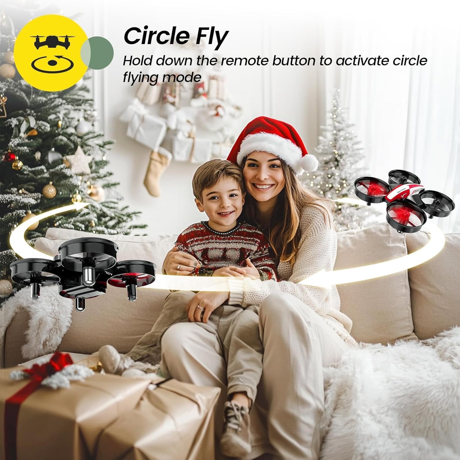 Holy Stone Mini Drone for Kids and Beginners RC Nano Quadcopter Indoor Small Helicopter Plane with Auto Hovering, 3D Flips, Headless Mode and 3 Batteries, Great Gift Toy for Boys and Girls, HS210 Blue