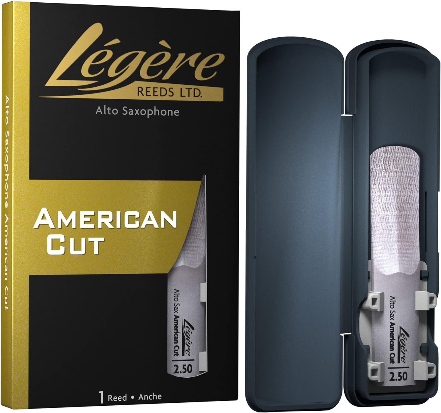 Légère Reeds - Alto Saxophone Reed, American Cut, Strength 2.50 (ASA2.50) - Premium Synthetic Woodwind Reed
