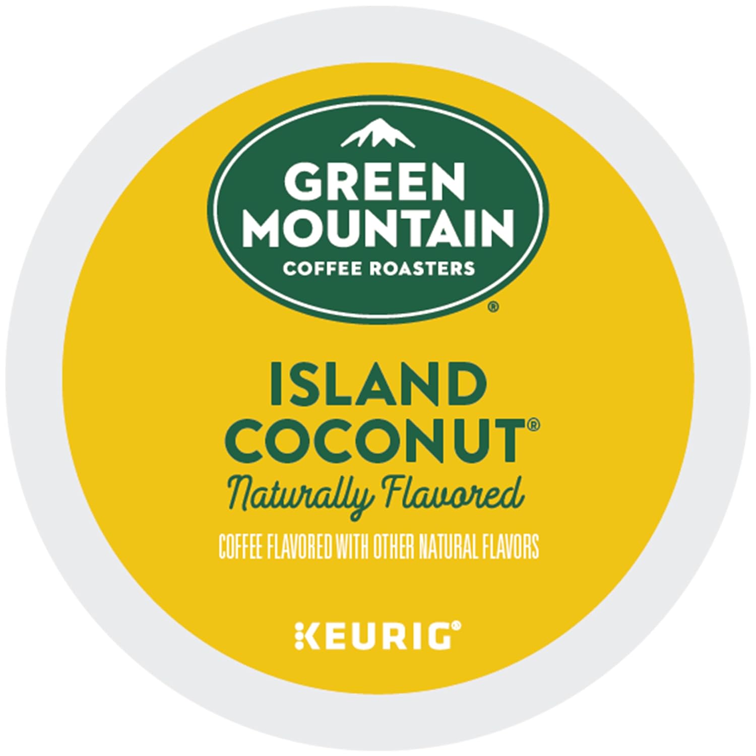 Green Mountain Coffee Roasters Island Coconut, Single-Serve Keurig K-Cup Pod, Flavored Light Roast Coffee, 24 Count (Pack of 1)