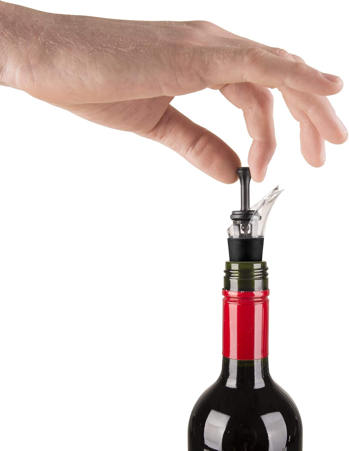 Vacu Vin Wine Pump, Plastic, 5 x 8.3 x 22 cm Black