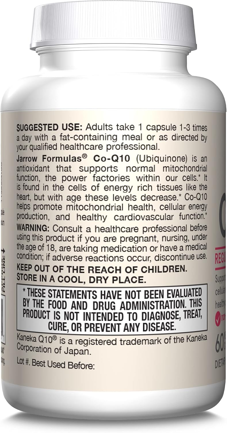 Jarrow Formulas Co-Q10 100 mg - Antioxidant Support for Mitochondrial Health