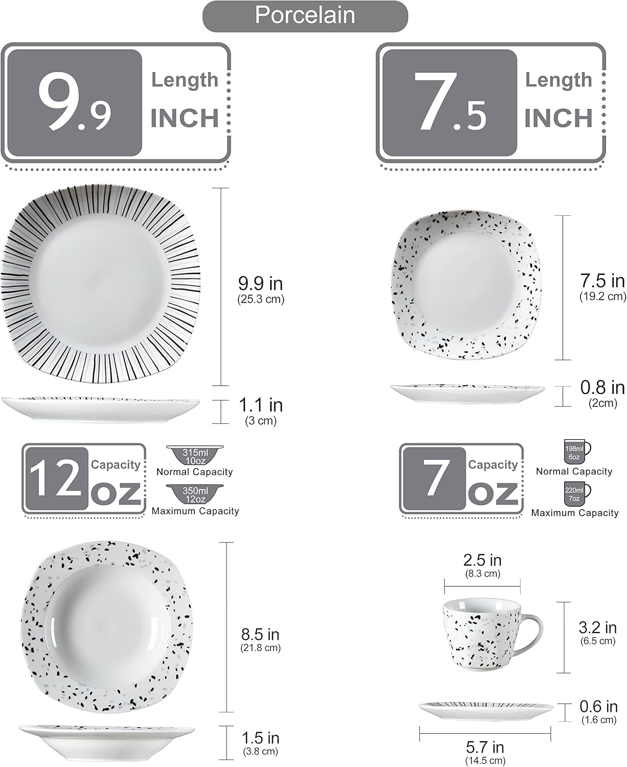 VEWEET 30 PCS Ceramic Dinnerware Sets for 6, Pink Floral Dish Set, ANNIE | Porcelain Dinner Set Including Dessert Plates, Soup Plates, Dinner Plates, Cups & Saucers, Microwave & Dishwasher Safe