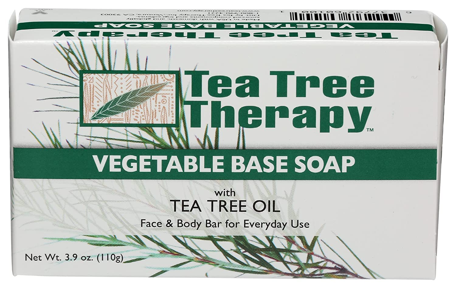 Tea Tree Therapy Vegetable Base Soap with Tea Tree Oil - 3.9 oz - Pack of 9