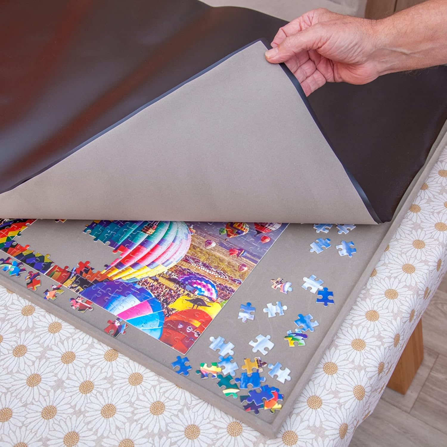 Jigthings – Jigboard 1500 – Jigsaw Puzzle Board for Puzzles up to 36” x 26”. Solid Board with Raised Edge for Most 1500 Piece Puzzles