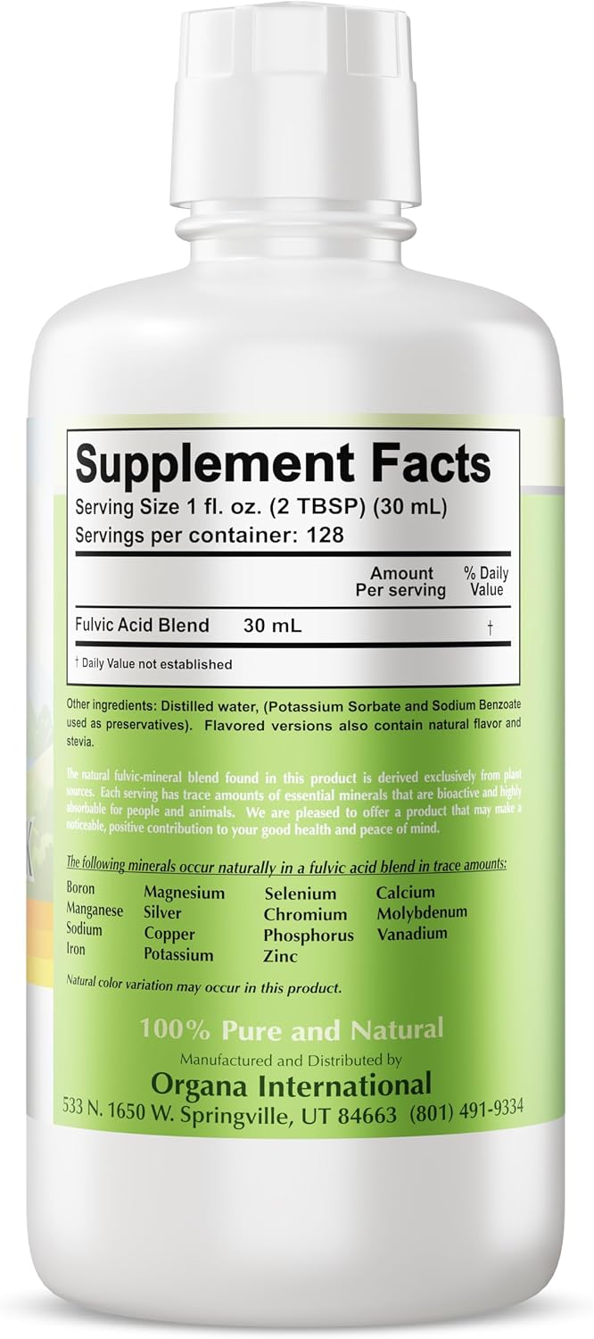 Organa Trace Minerals - Liquid Colloidal Minerals Supplements - Plant Derived for Maximum Absorption - Colloidal Minerals Liquid for Wellness - 32 Ounces