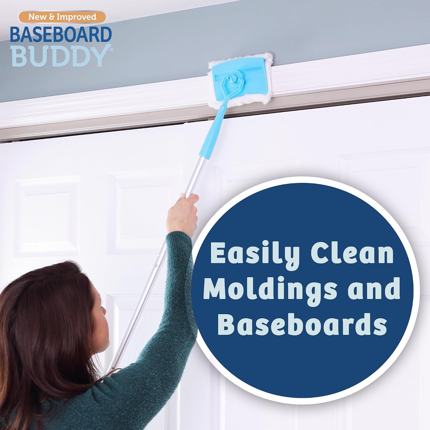 Baseboard Buddy | Lightweight Home Cleaning Essential, Perfect for Baseboards, Moldings & Walls
