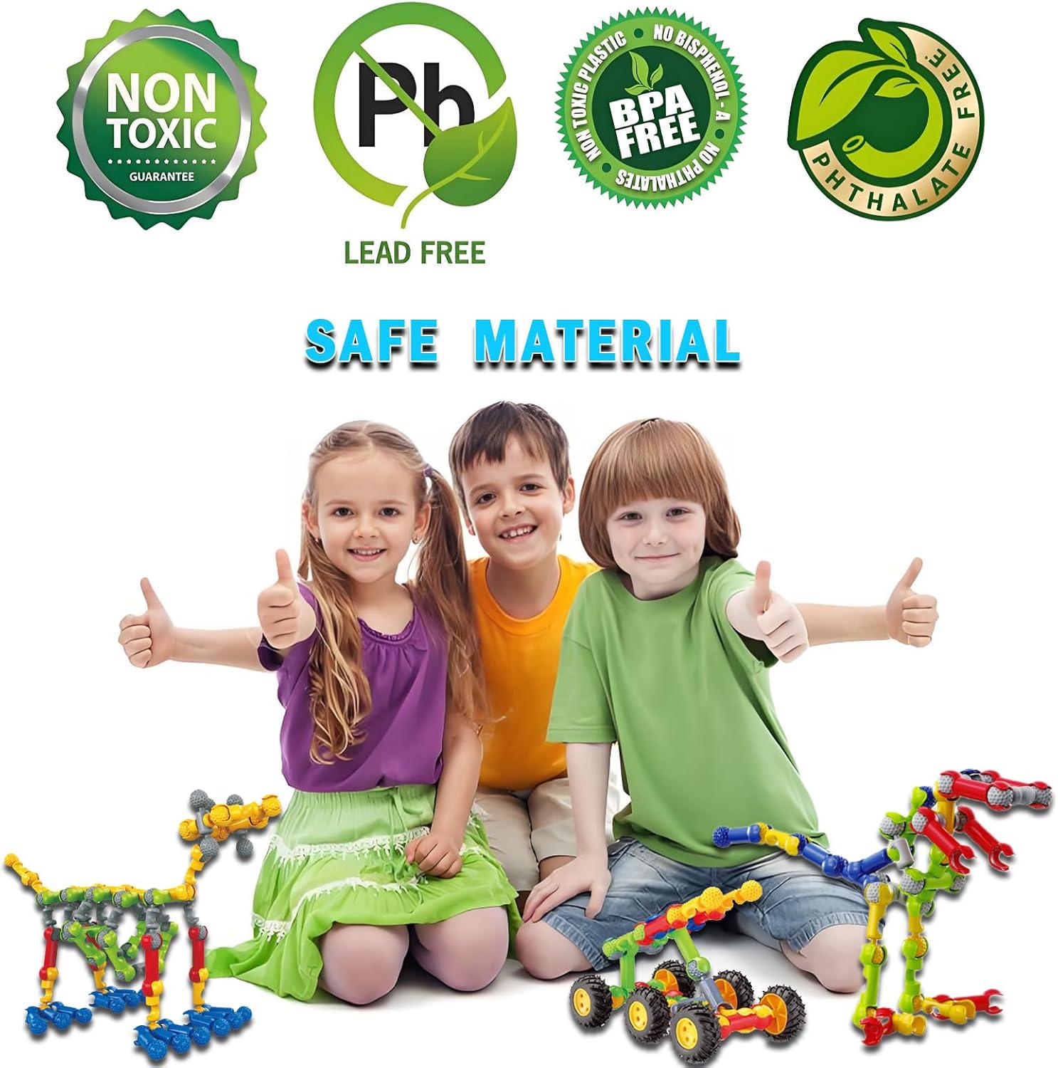 Huaker STEM Building Toys for 3 4 5 6 7 8 Year Old Boys Girls Birthday Gift