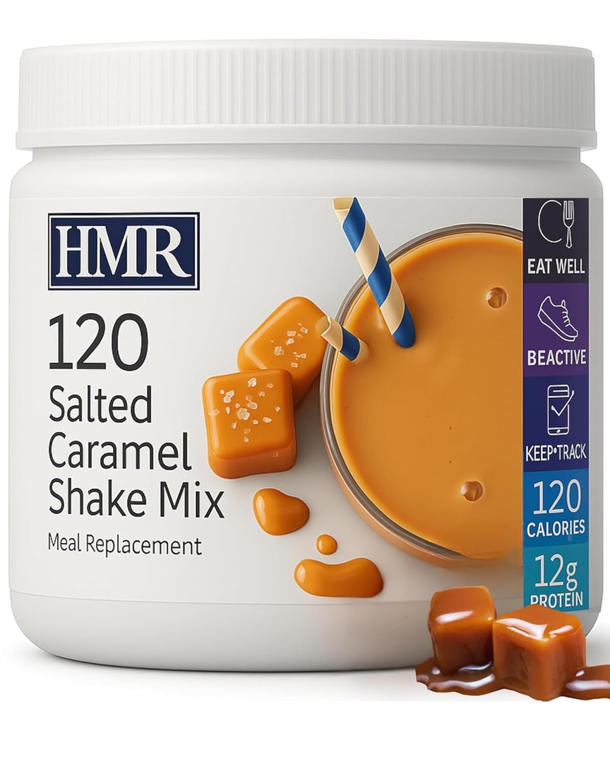 HMR 120 Vanilla Meal Replacement Shake Powder, 12 Servings | Meal Replacement Shake – Smooth Vanilla Flavor – 120 Shake Powder – 12g Protein – 12 Servings