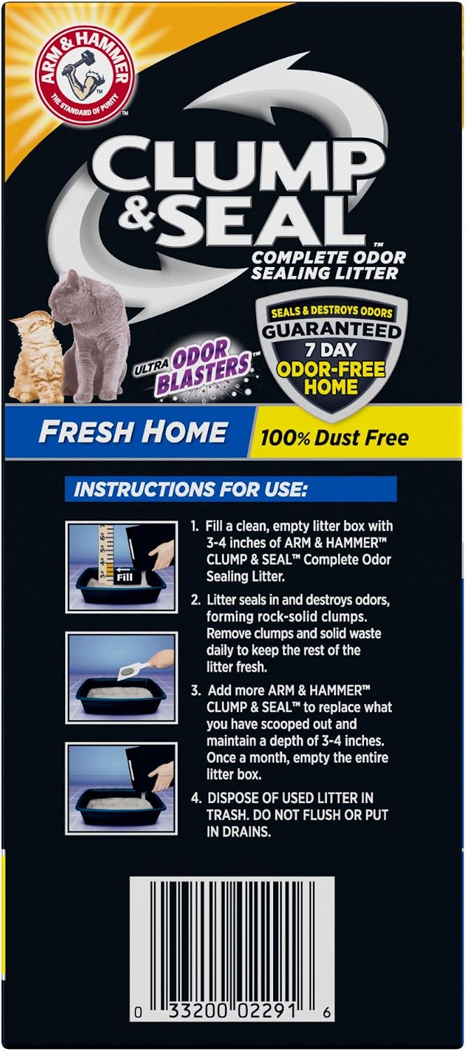 ARM & HAMMER Clump & Seal Cat Litter, Fresh Scent 14lb