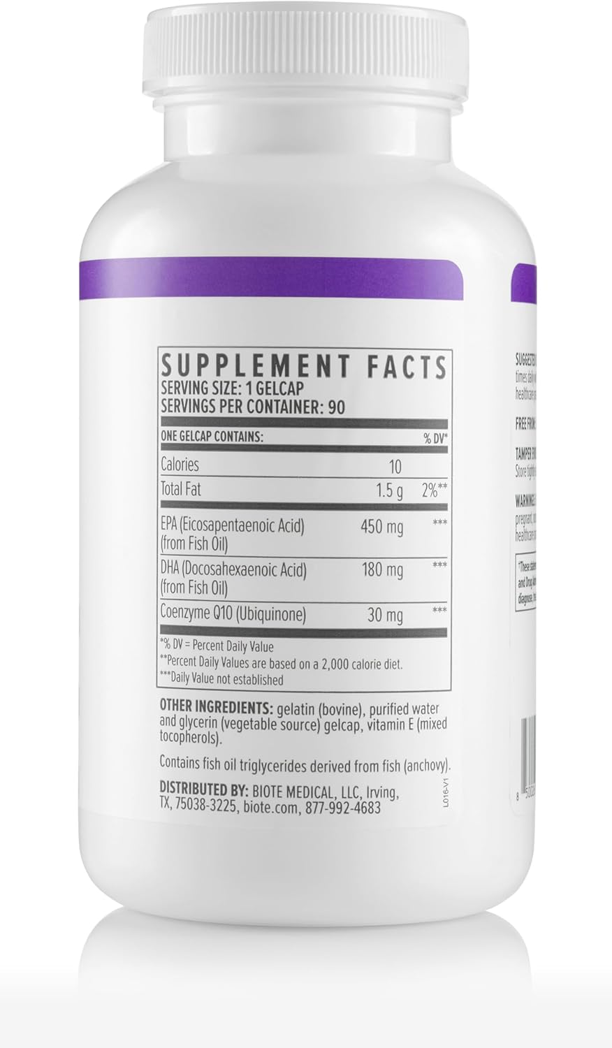 Biote Nutraceuticals - Omega 3 + CoQ10 - Heart + Brain (90 Gel caps)