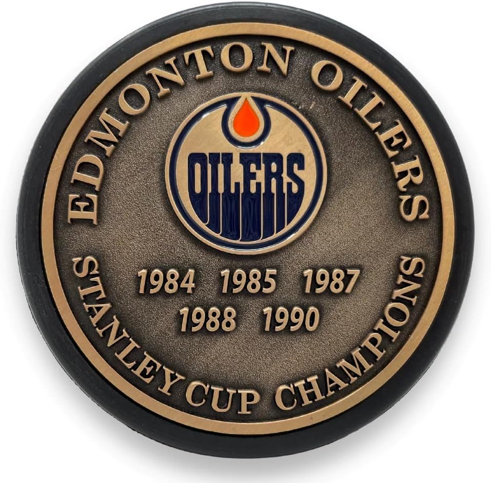 Sports Decor Stanley Cup Years Gold Medallion Puck