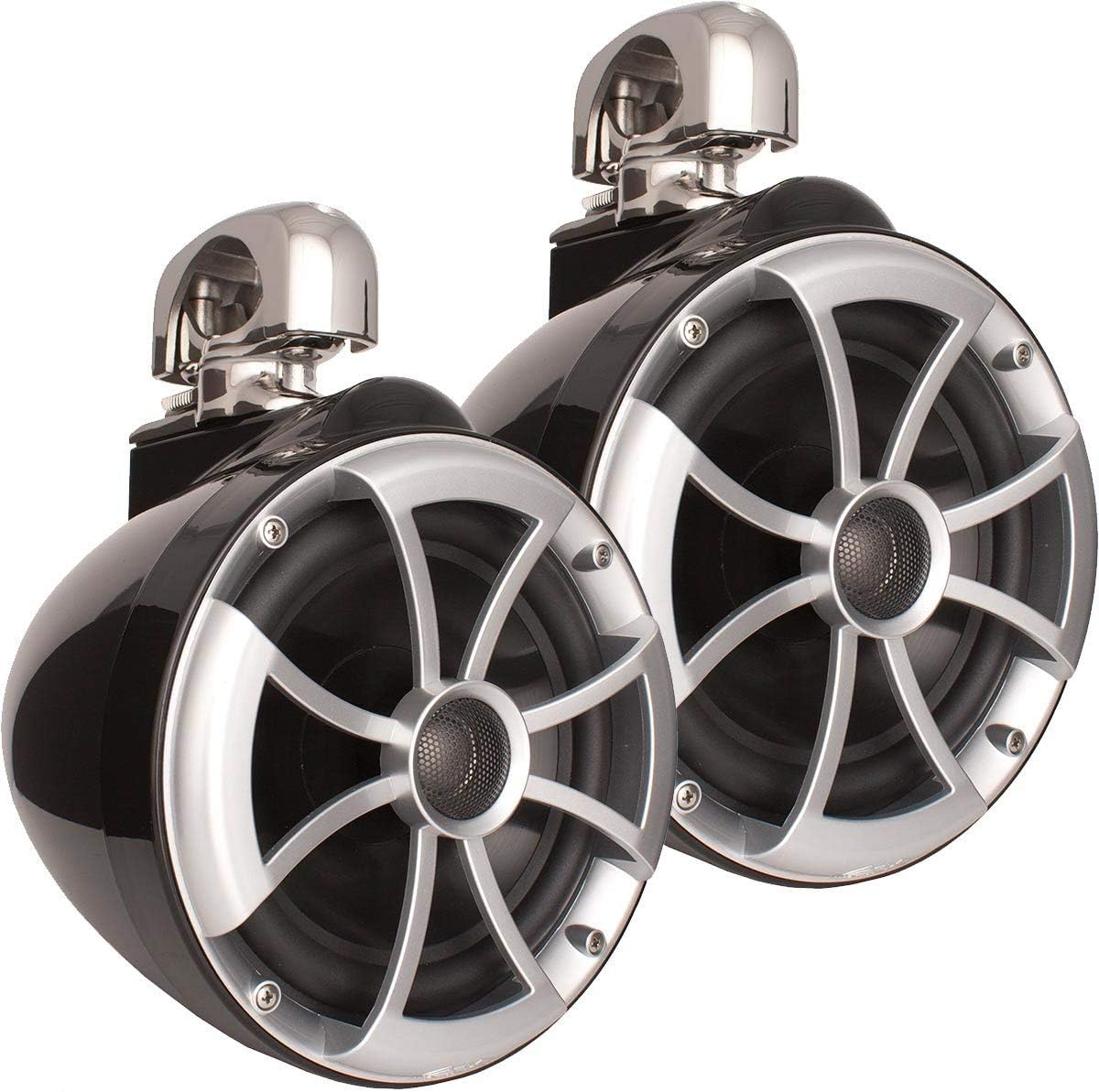 Wet Sounds ICON 8" Black Swivel Clamp Tower Speakers- Pair (Certified Refurbished)