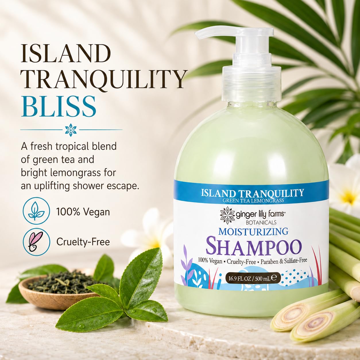 Ginger Lily Farms Botanicals Moisturizing Shampoo for All Hair Types, Coco Mango, 100% Vegan & Cruelty-Free, Coconut Mango Scent, 1 Gallon (128 fl oz) Refill | for Hands, Body & Hair, Moisturizing Wash, Salon Wash, Spa Cleanser, Salon & Spa Essentials, M…