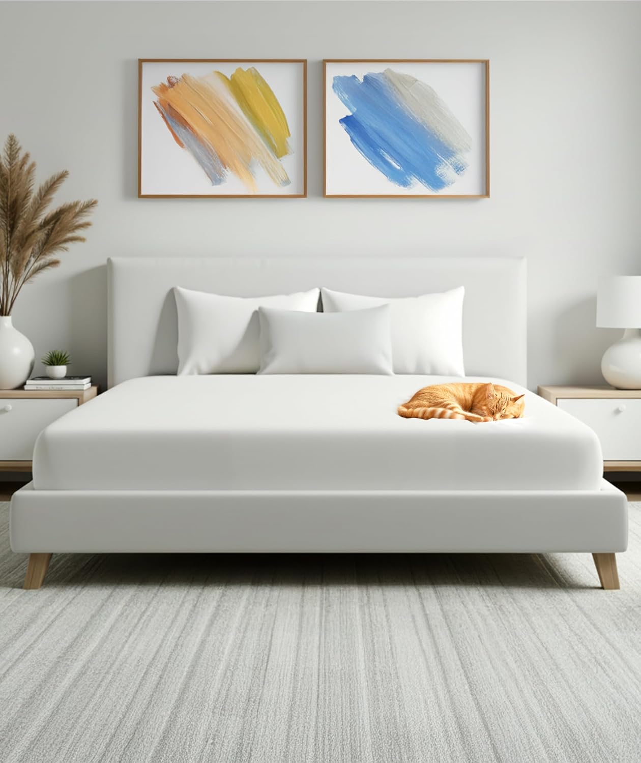 Everlasting Comfort Premium Queen Size Mattress Protector - Waterproof & Hypoallergenic, Noiseless Design, Washable Cover, 18" Deep Pocket, Bed Bug & Dust Mite Proof Cover for Sleep Hygiene